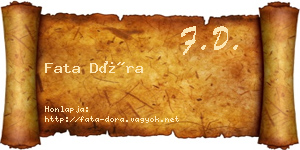 Fata Dóra névjegykártya