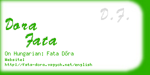 dora fata business card